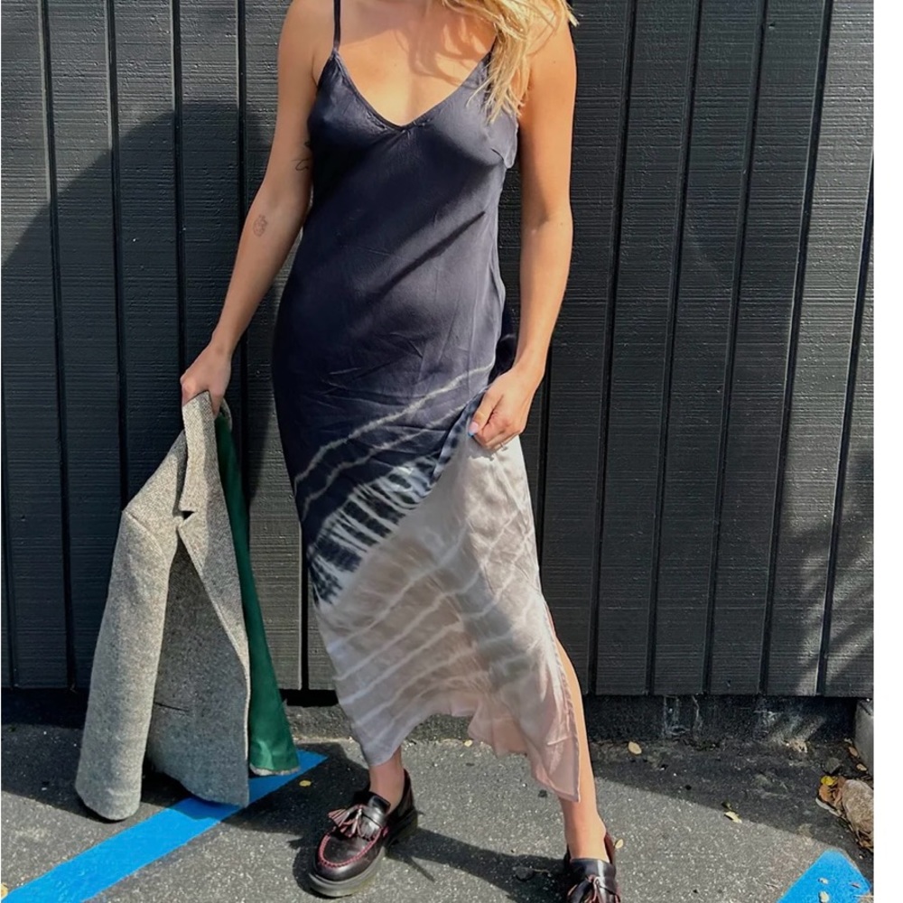 River + Sky Satin Skye Bias Midi Dress